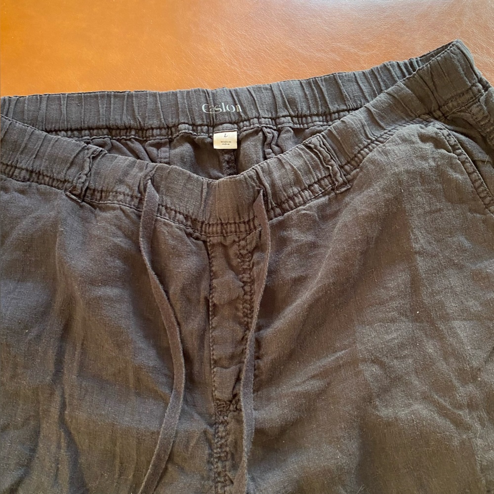Caslon Black Linen Drawstring Shorts with Pockets *gently worn* - Picture 4 of 15